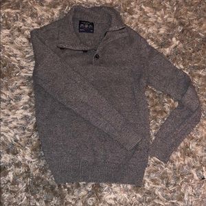 Grey quarter zip sweater